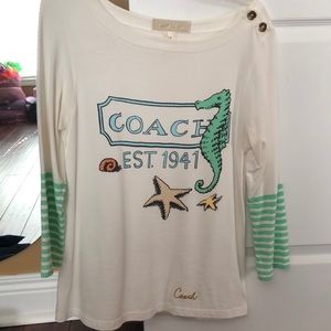 Beautiful Coach 3/4 length sleeve shirt!